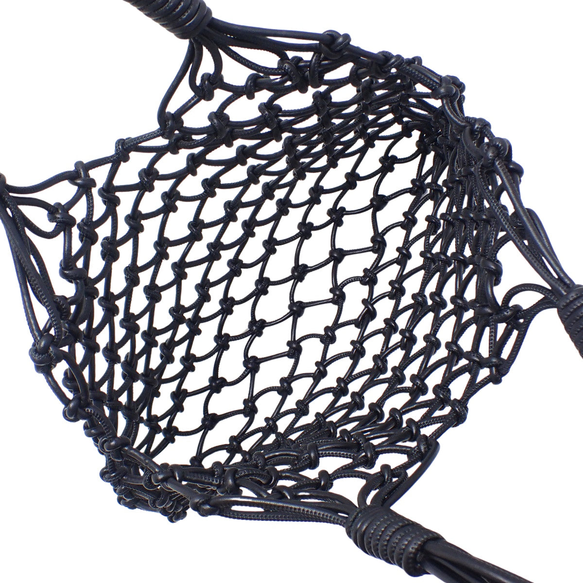 2-way mesh bag in vegan leather, black