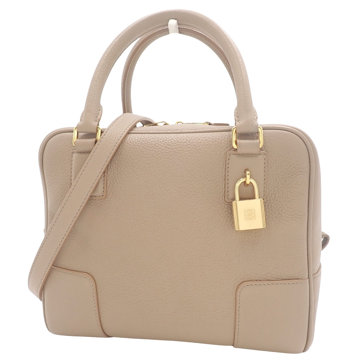 Amazona 19 Square Bag in Calfskin, Beige (A039N10X10)