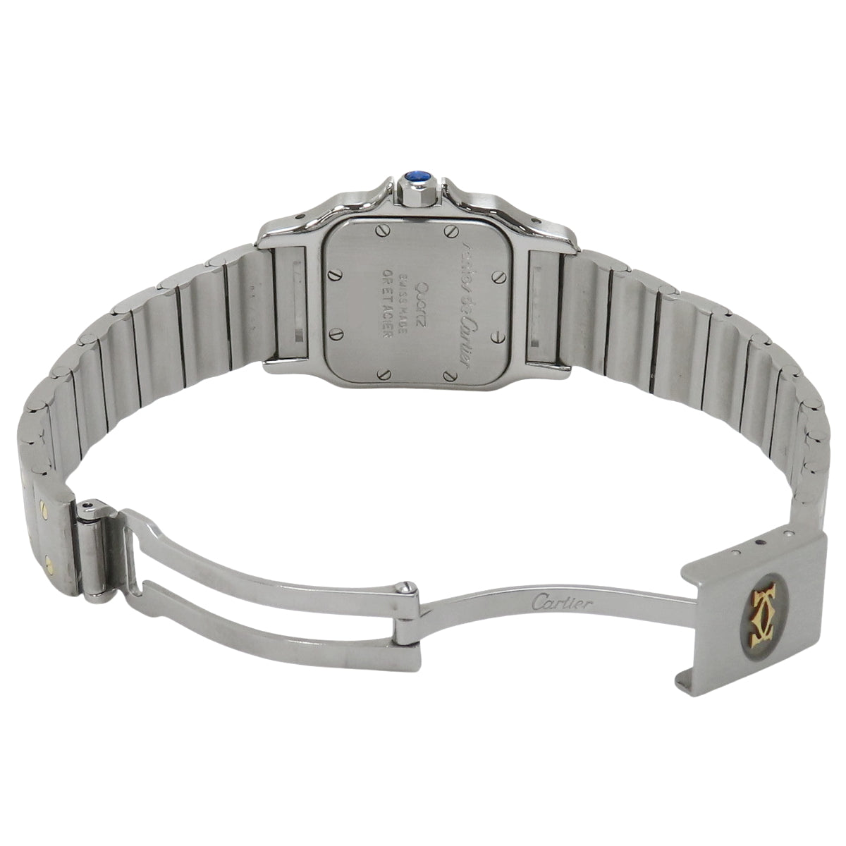 Santos-Galbee SM W20012C4 YG/SS 象牙色 石英表