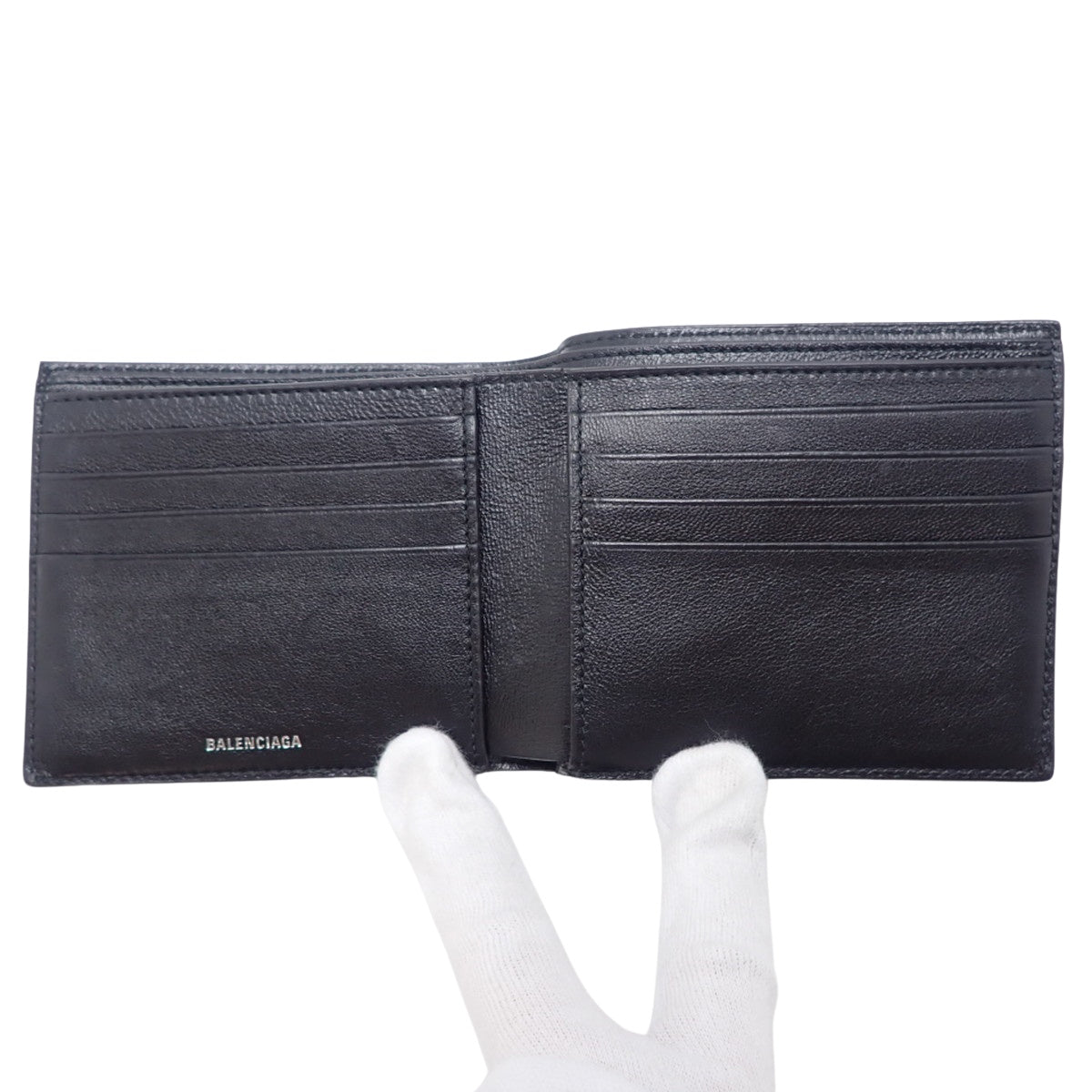 BBモノグラム シグネチャー スクエアフォールドウォレット ブラック 594549