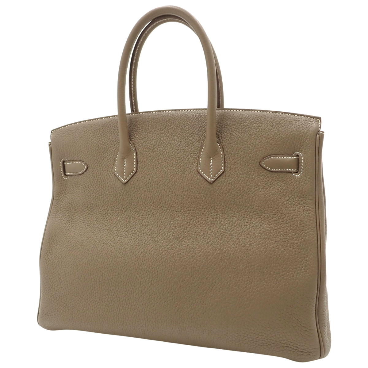 Birkin 35, Togo leather, palladium hardware, Etoupe/Etoupe, silver hardware, X stamp.