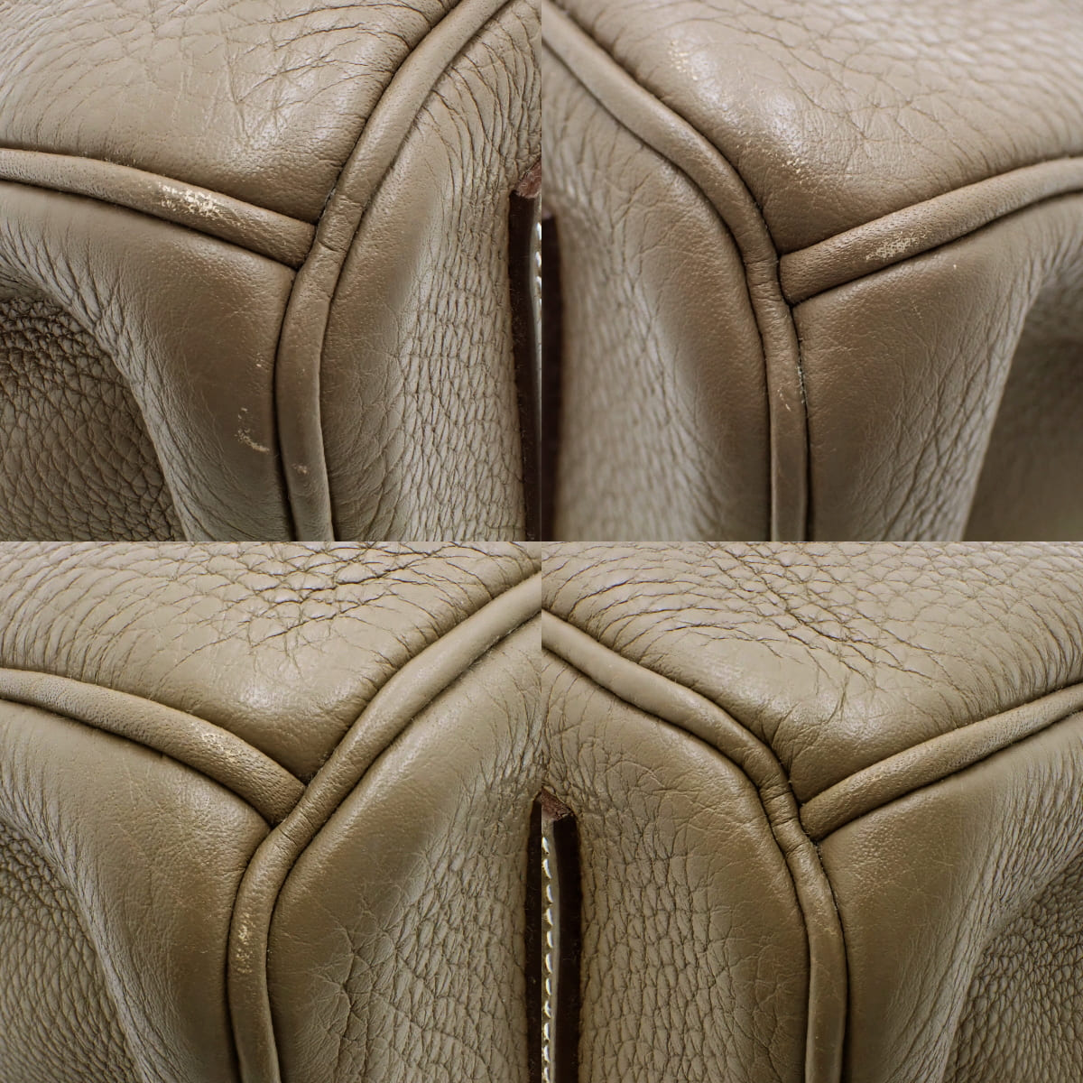 Birkin 35, Togo leather, palladium hardware, Etoupe/Etoupe, silver hardware, X stamp.