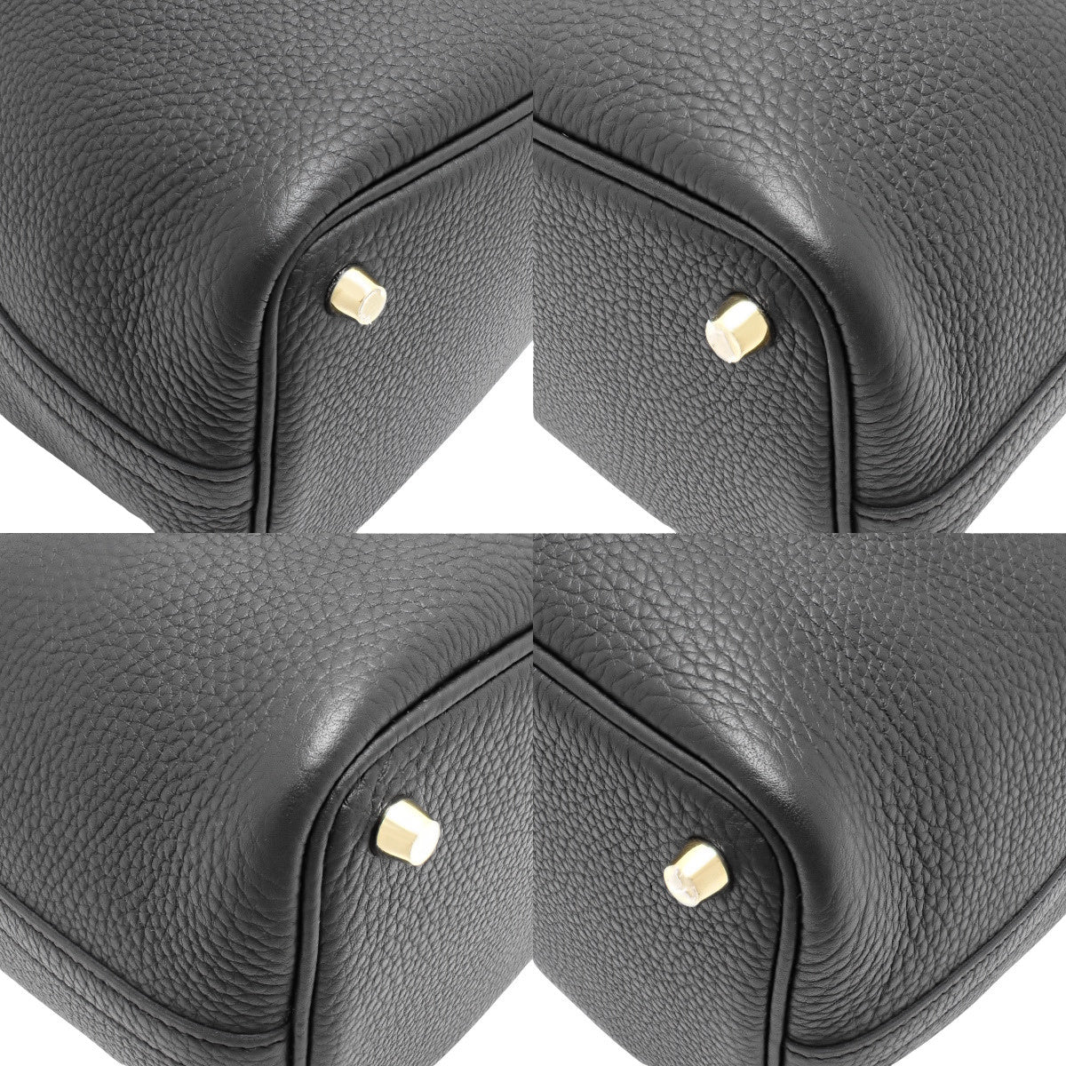 Picotin Lock PM, Toron Clematis leather, black, gold hardware, B stamp.