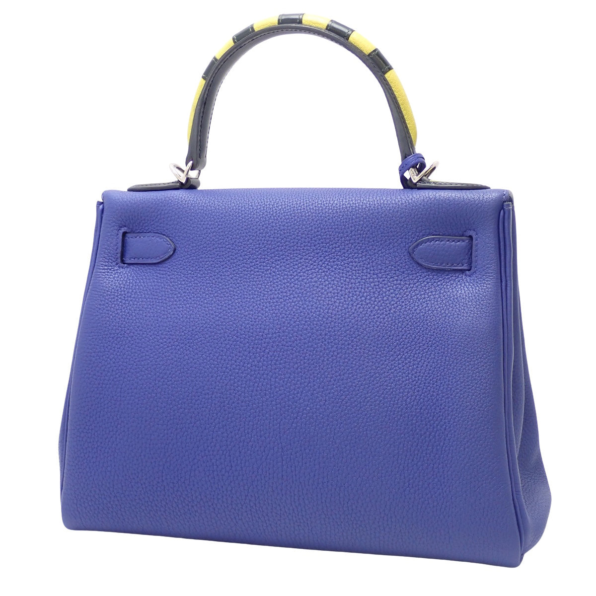 凯莉Gallop 28(内缝)Togo皮革,钯金配件,电光蓝,银色配件,A刻印。