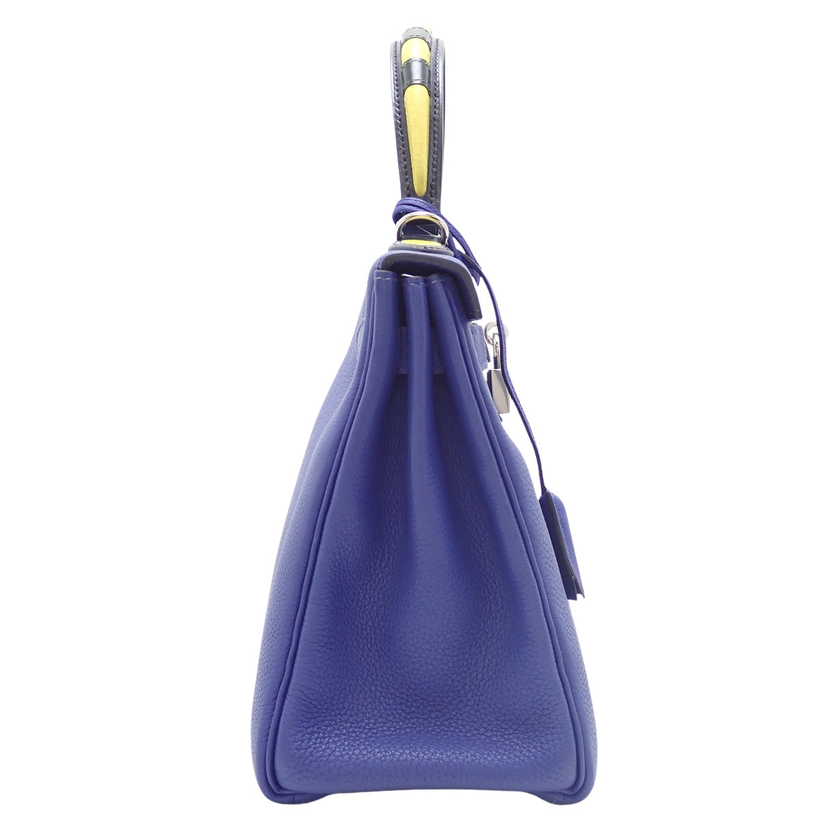 凯莉Gallop 28(内缝)Togo皮革,钯金配件,电光蓝,银色配件,A刻印。