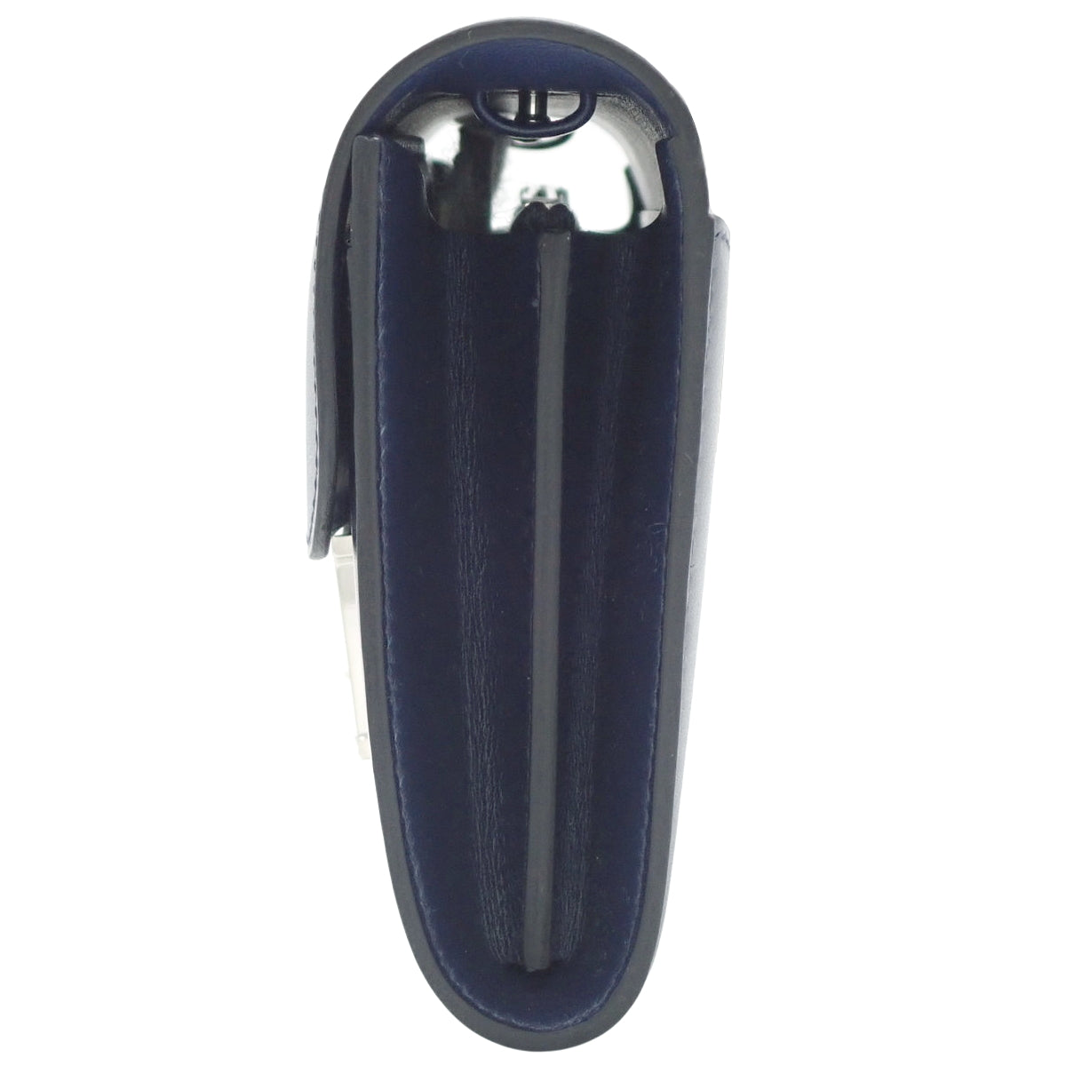 康斯坦斯长款手拿包,盒式小牛皮,钯金配件,深海蓝,银色配件,W刻印。