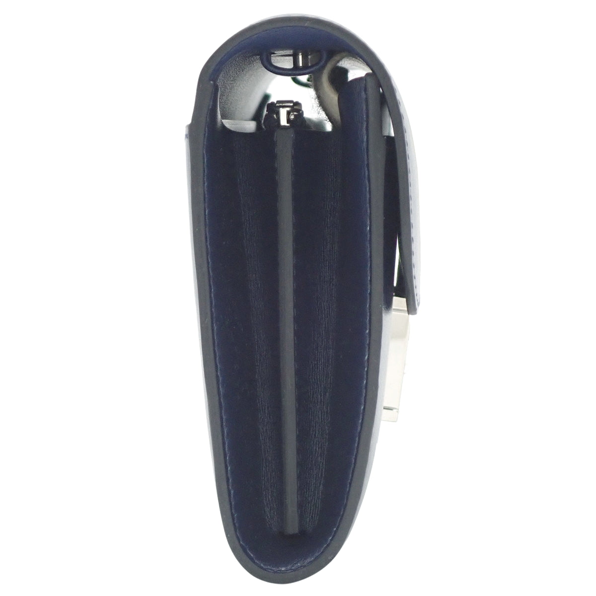 康斯坦斯长款手拿包,盒式小牛皮,钯金配件,深海蓝,银色配件,W刻印。