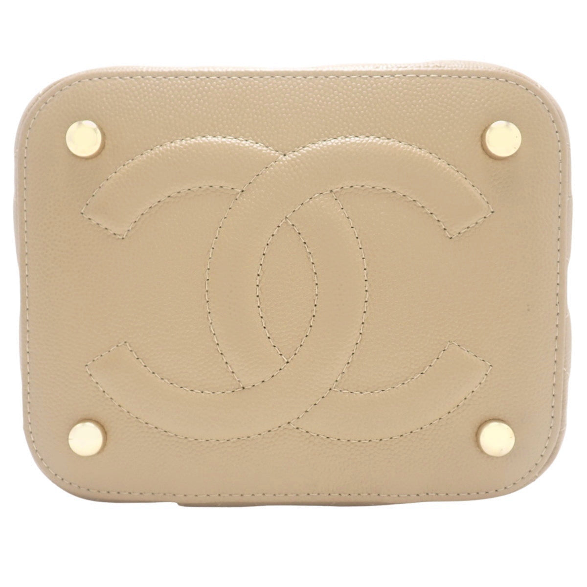 Matelasse Vanity链条单肩包,鱼子酱纹皮革,米色,AS2362