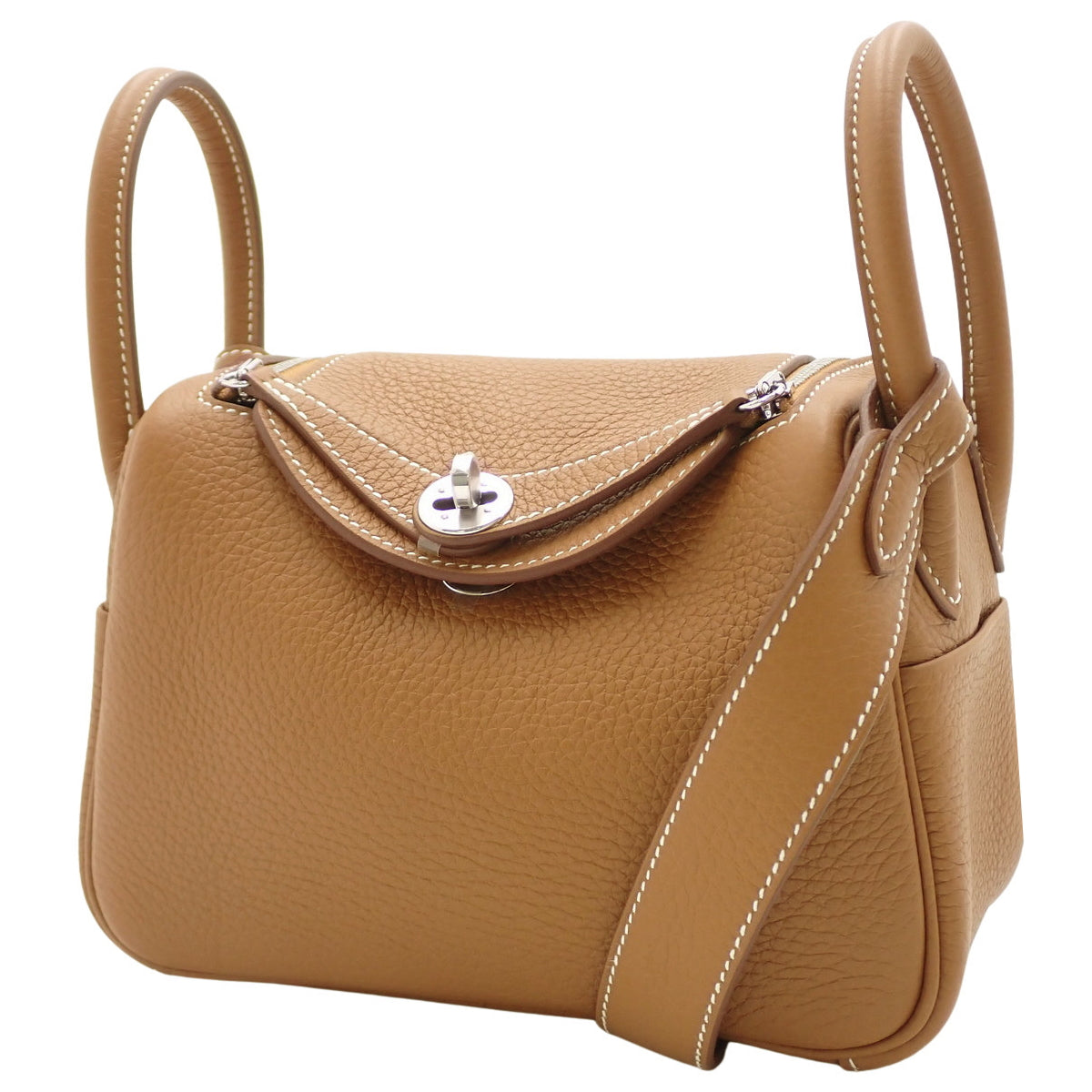 【未使用】Lindy Mini Taurillon Clemence 钯金扣 金色 银色扣 W刻印