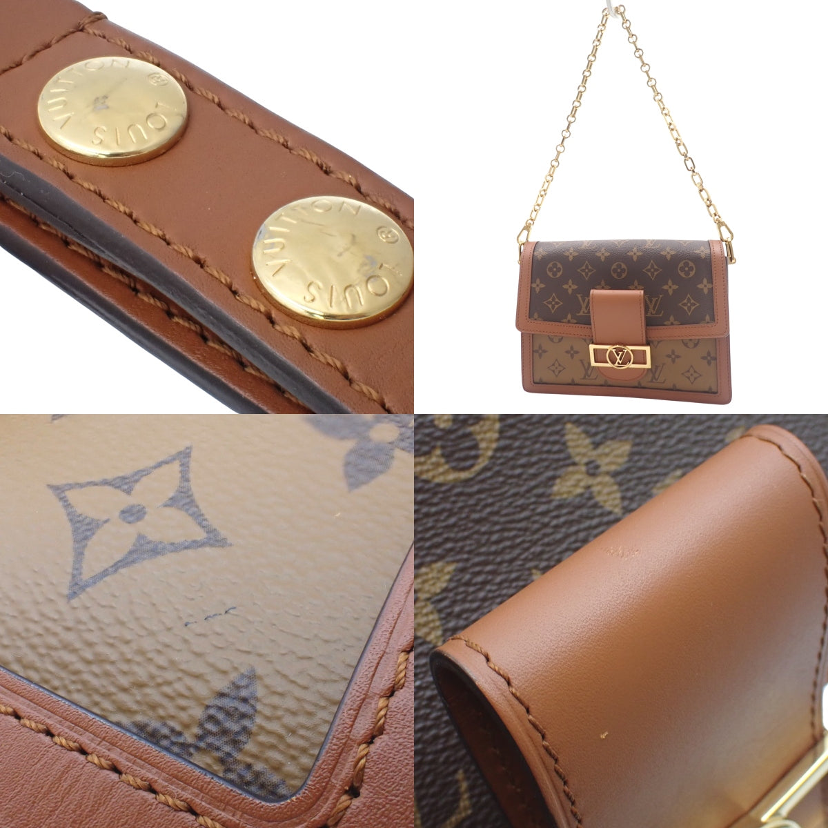 Monogram Reverse Dauphine MM, Brown Camel, M45958