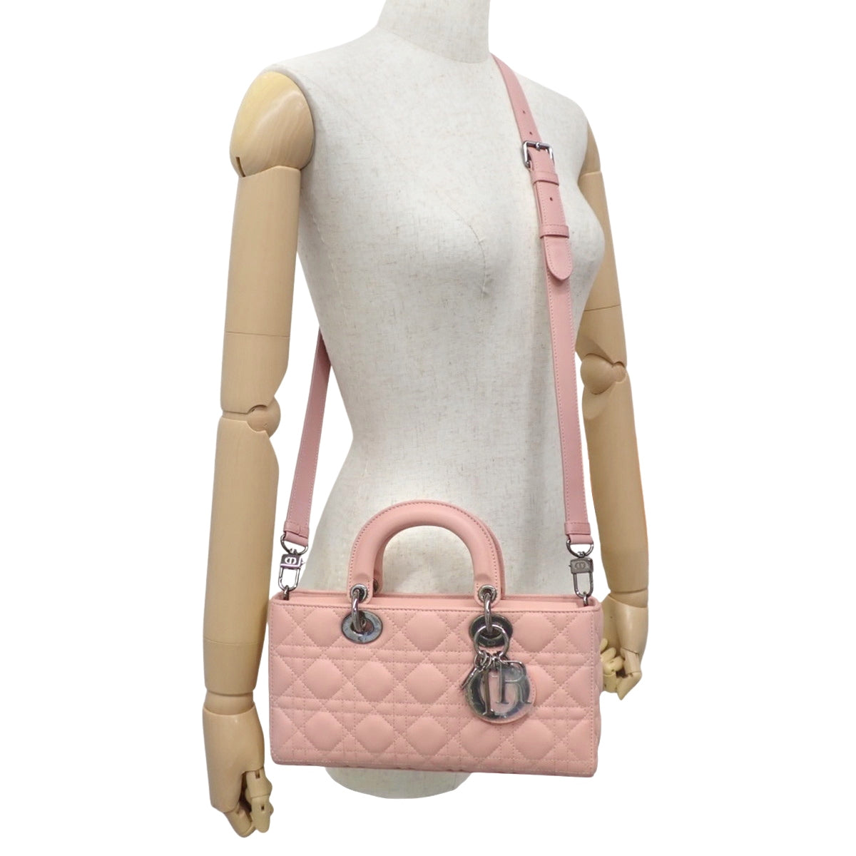 カナージュ LADY D-JOY ミディアム バッグ ラムスキン ピンク