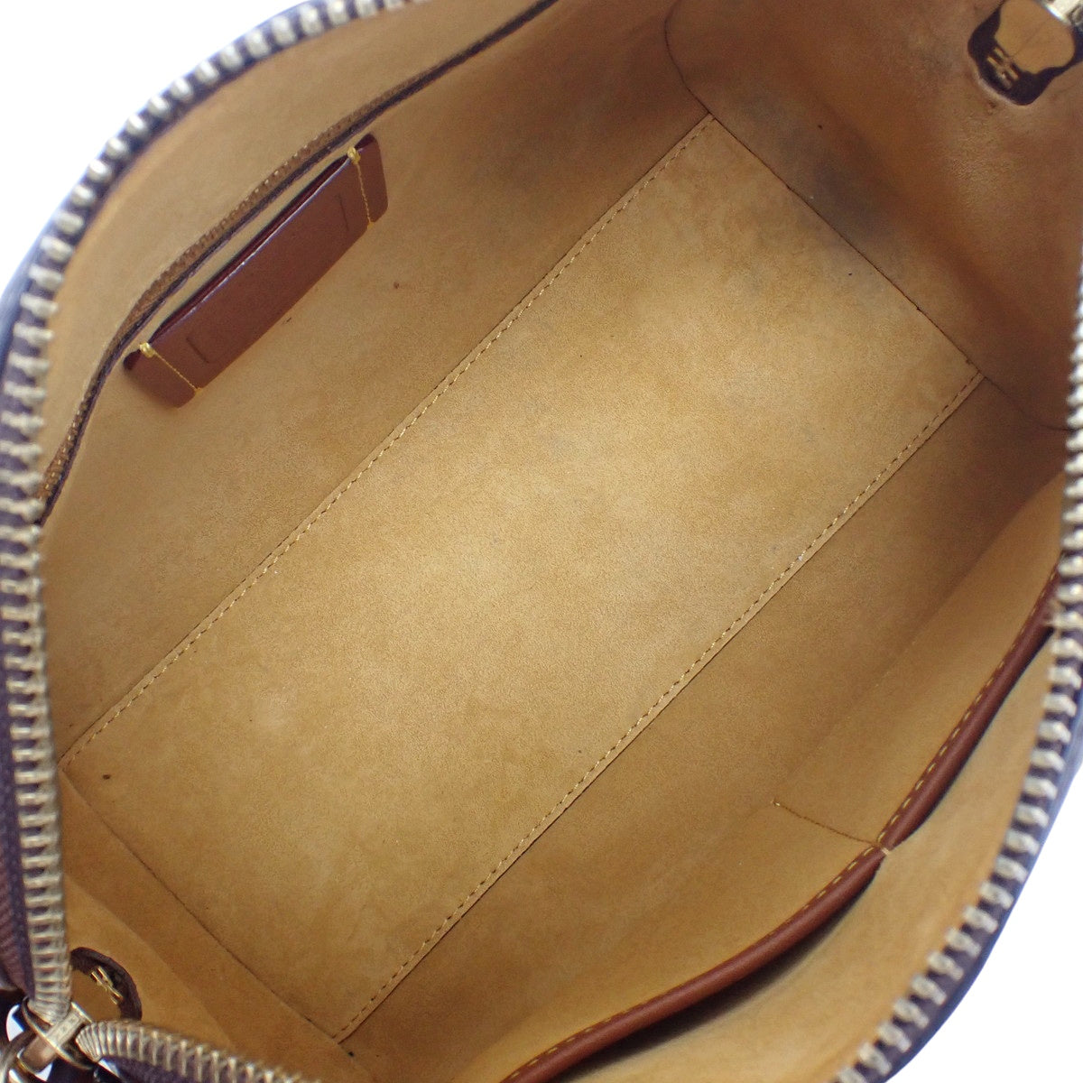 Ruby Satchel 25 皮革手提包 象牙白 深棕色 C8530