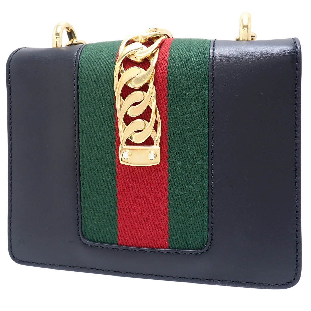 Sherry Sylvie Mini Chain Shoulder Bag, Leather, Black, 431666