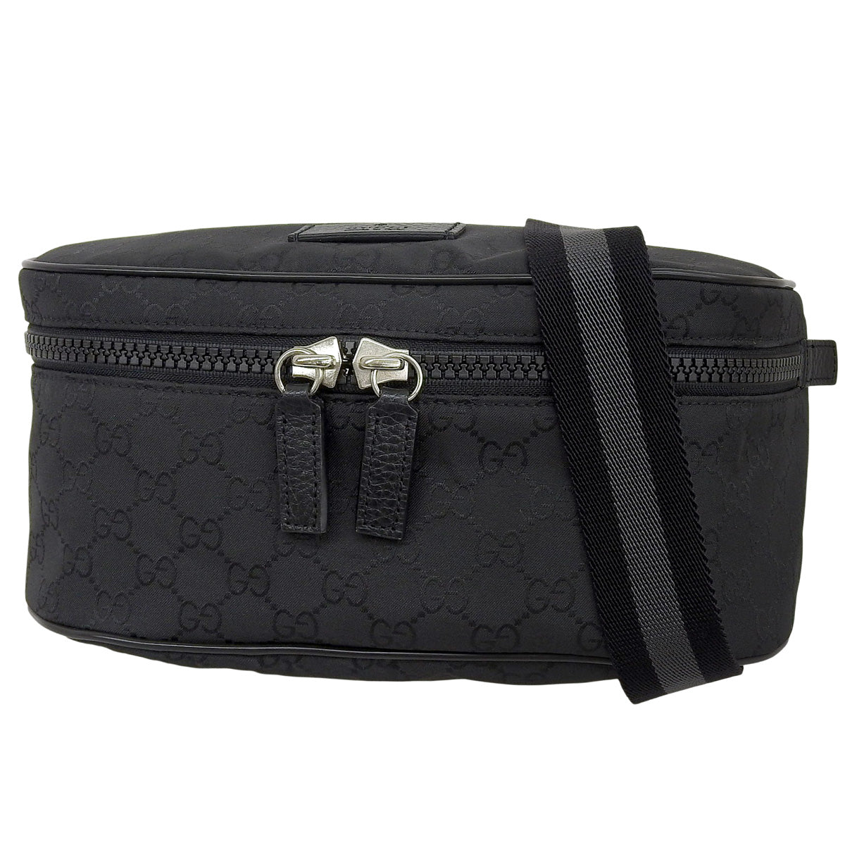 GG Body Bag GG Nylon Black 449182 Waist Pouch