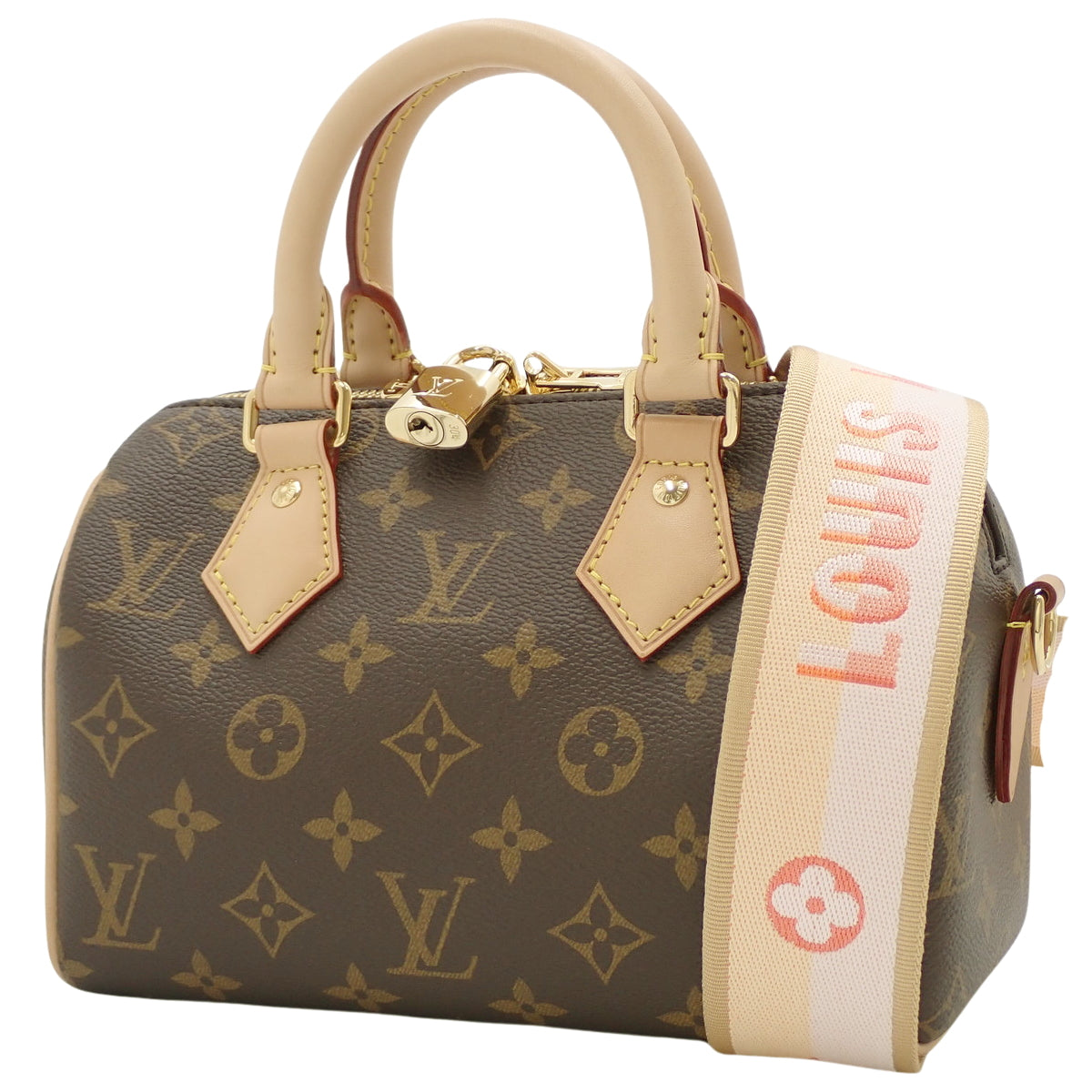 Monogram Speedy Bandouliere 20, Monogram Canvas, Brown, M46594