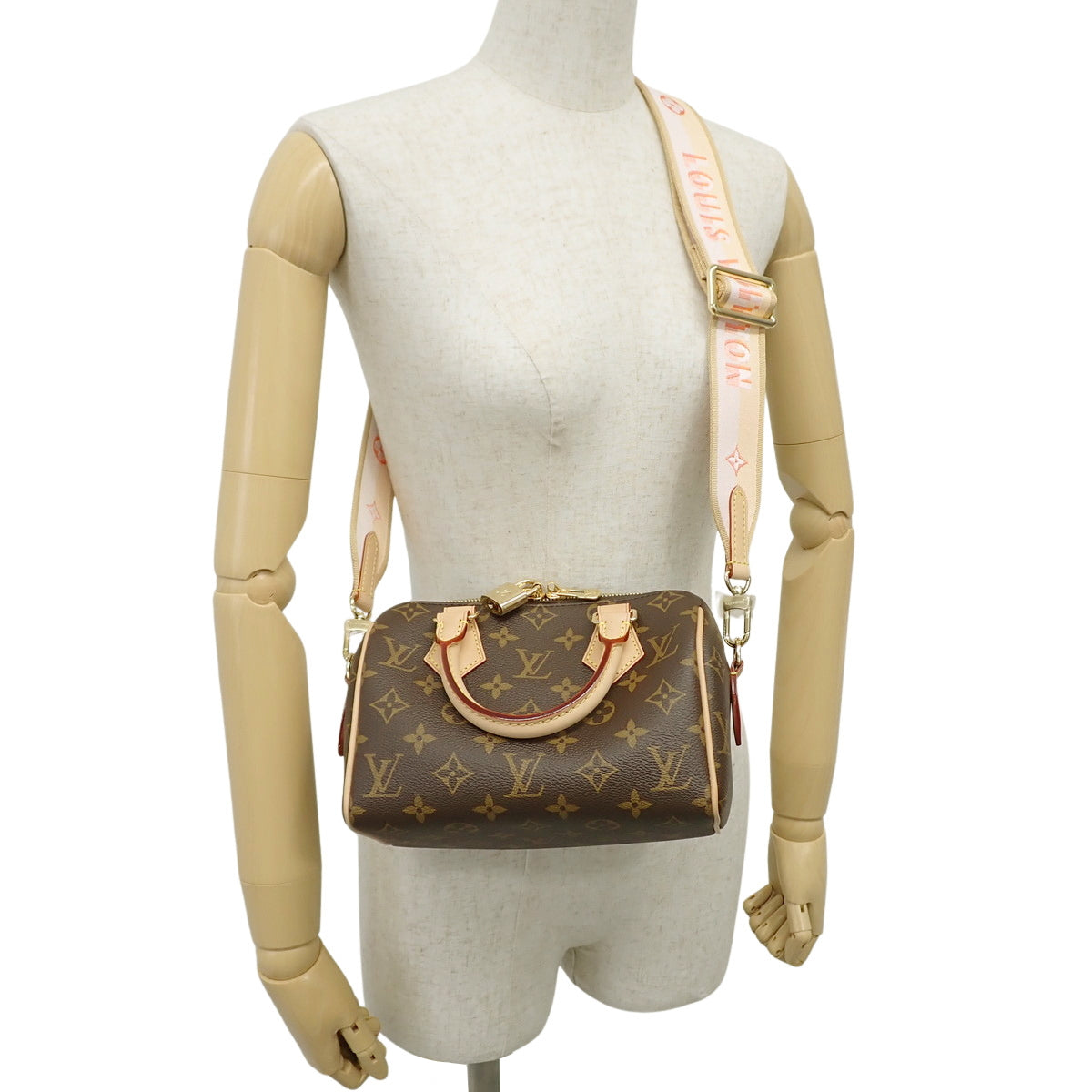 Monogram Speedy Bandouliere 20, Monogram Canvas, Brown, M46594