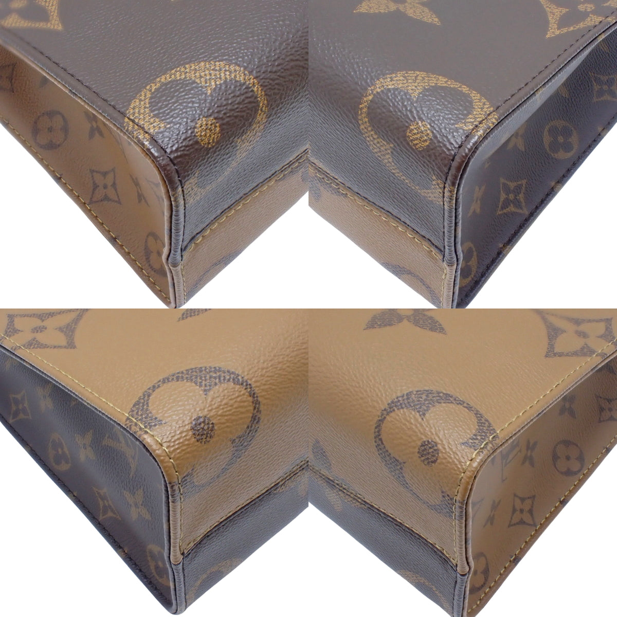 モノグラム ジャイアント リバース オンザゴーPM ブラウン キャメル M46373