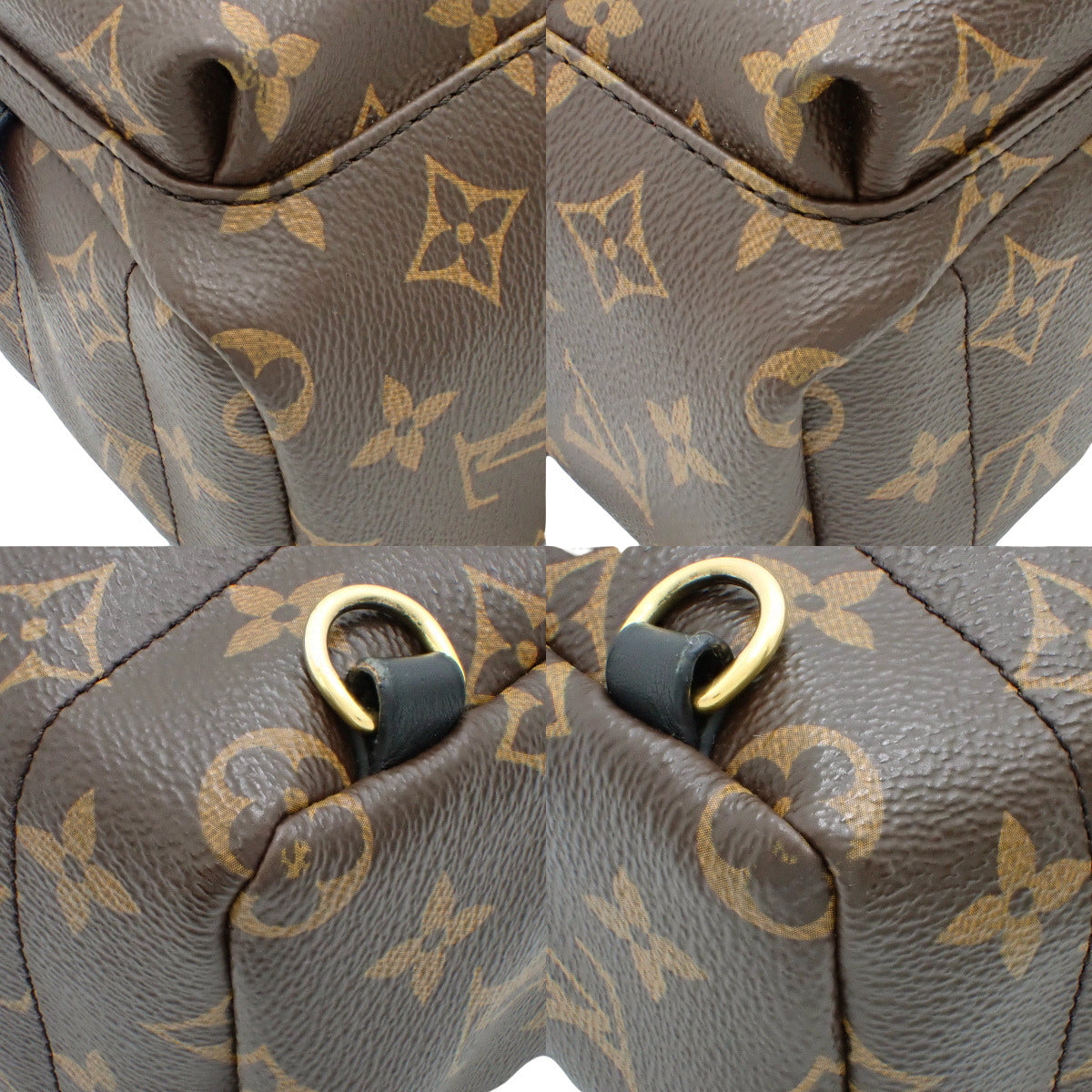 Monogram Palms Springs 双肩包 MINI 老花帆布 棕色 M44873
