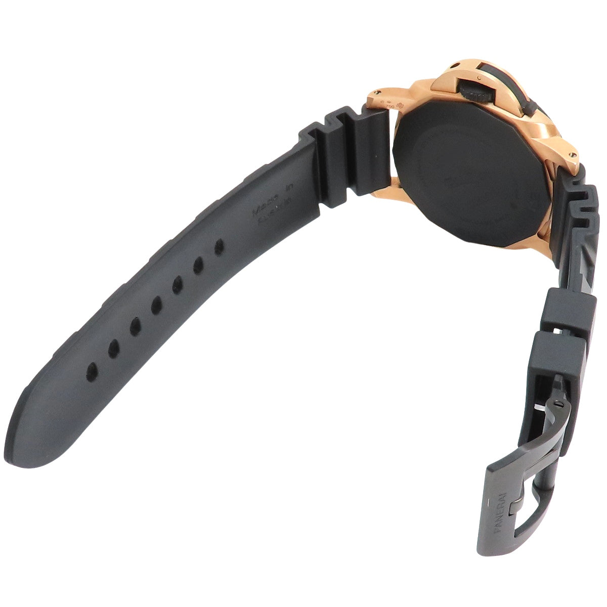 PAM01070 Submersible Quarantaquattro Goldtech/Rubber Automatic Black