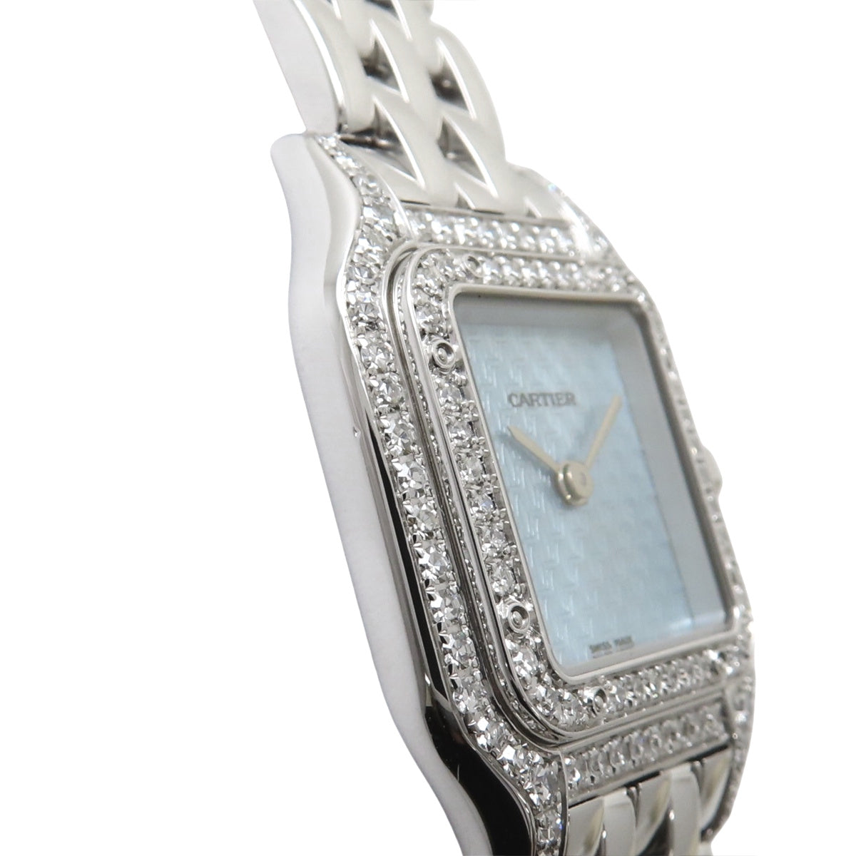 WF3249F3 パンテール SM K18WG クオーツ ライトブルー ベゼルダイヤ