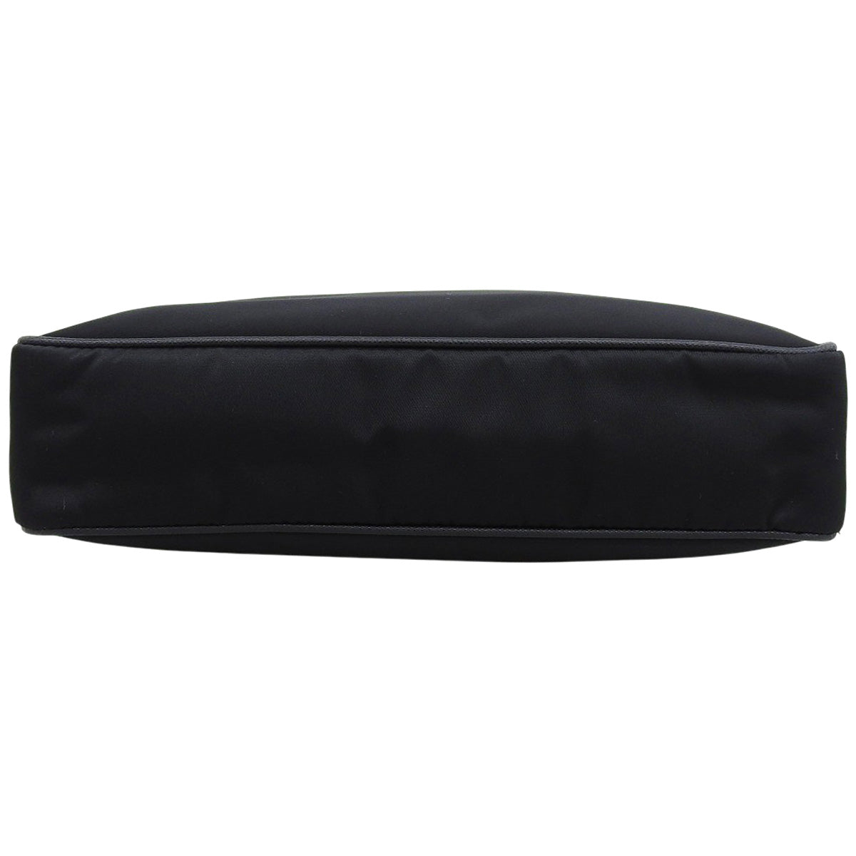 Logo plaque square shoulder bag in nylon and Saffiano leather (NERO)