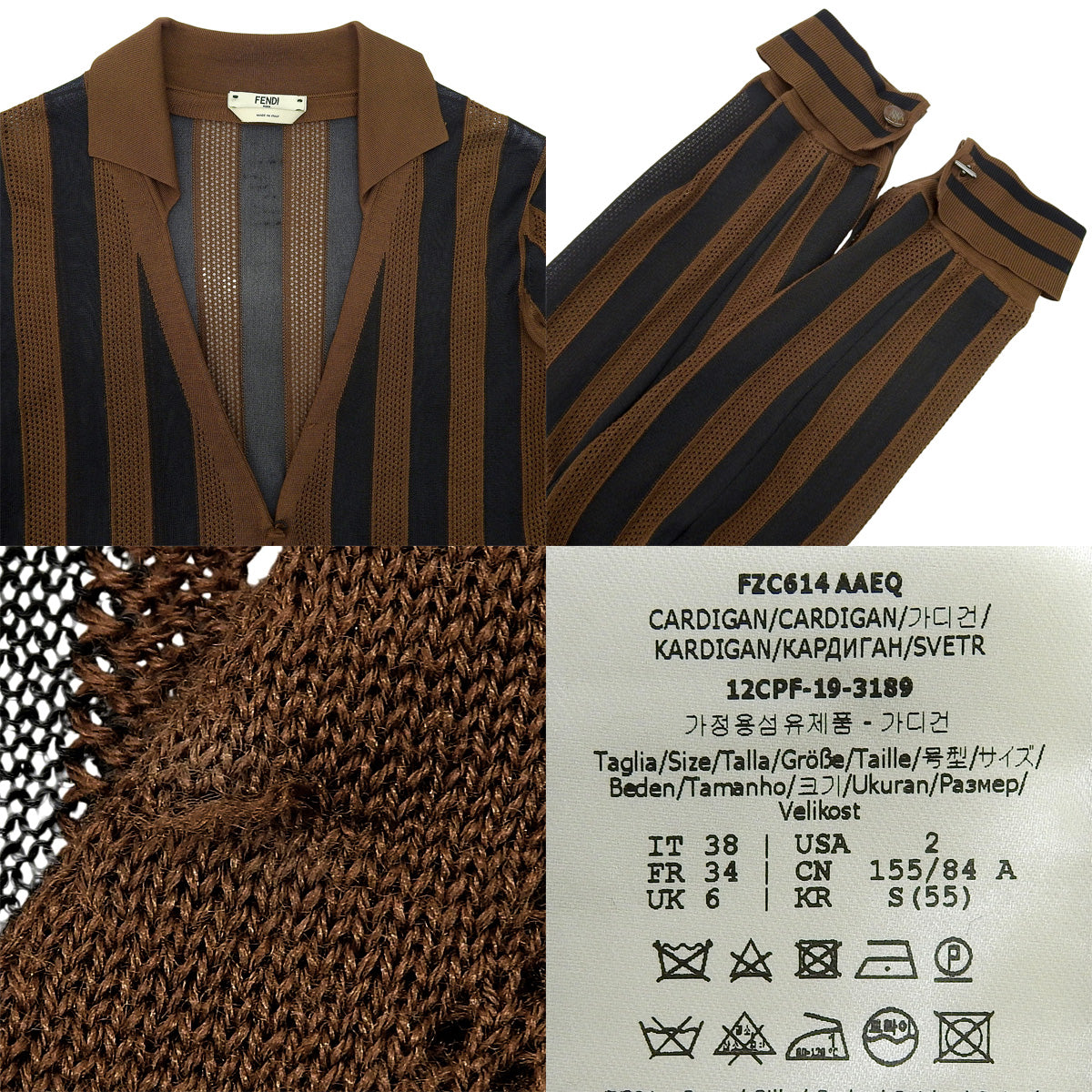 Striped cardigan, 2019, size 38