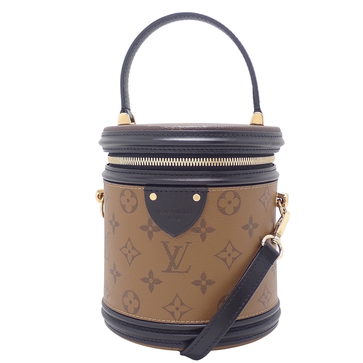 Monogram Reverse Cannes Monogram Calfskin Brown Black Camel M43986