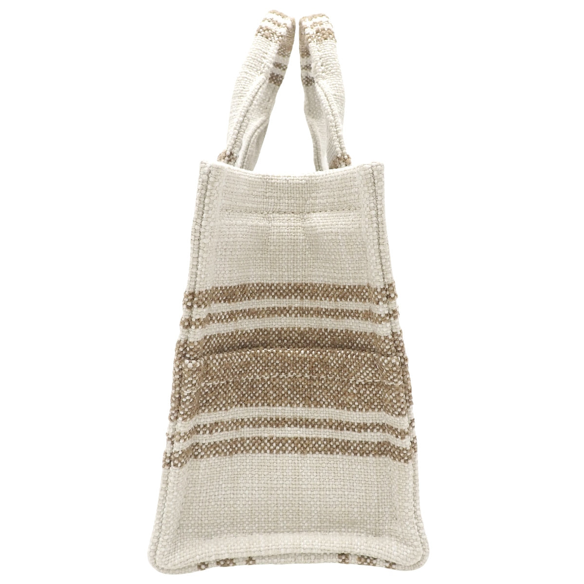 Small Cabat Tisse, Canvas, Calfskin, Tobacco/Tan, 199162EZ7