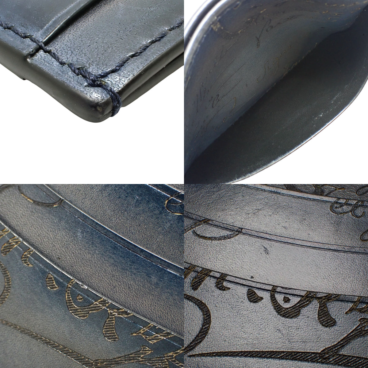 カリグラフィー バンブー テトリス カードホルダー スクリットレザー