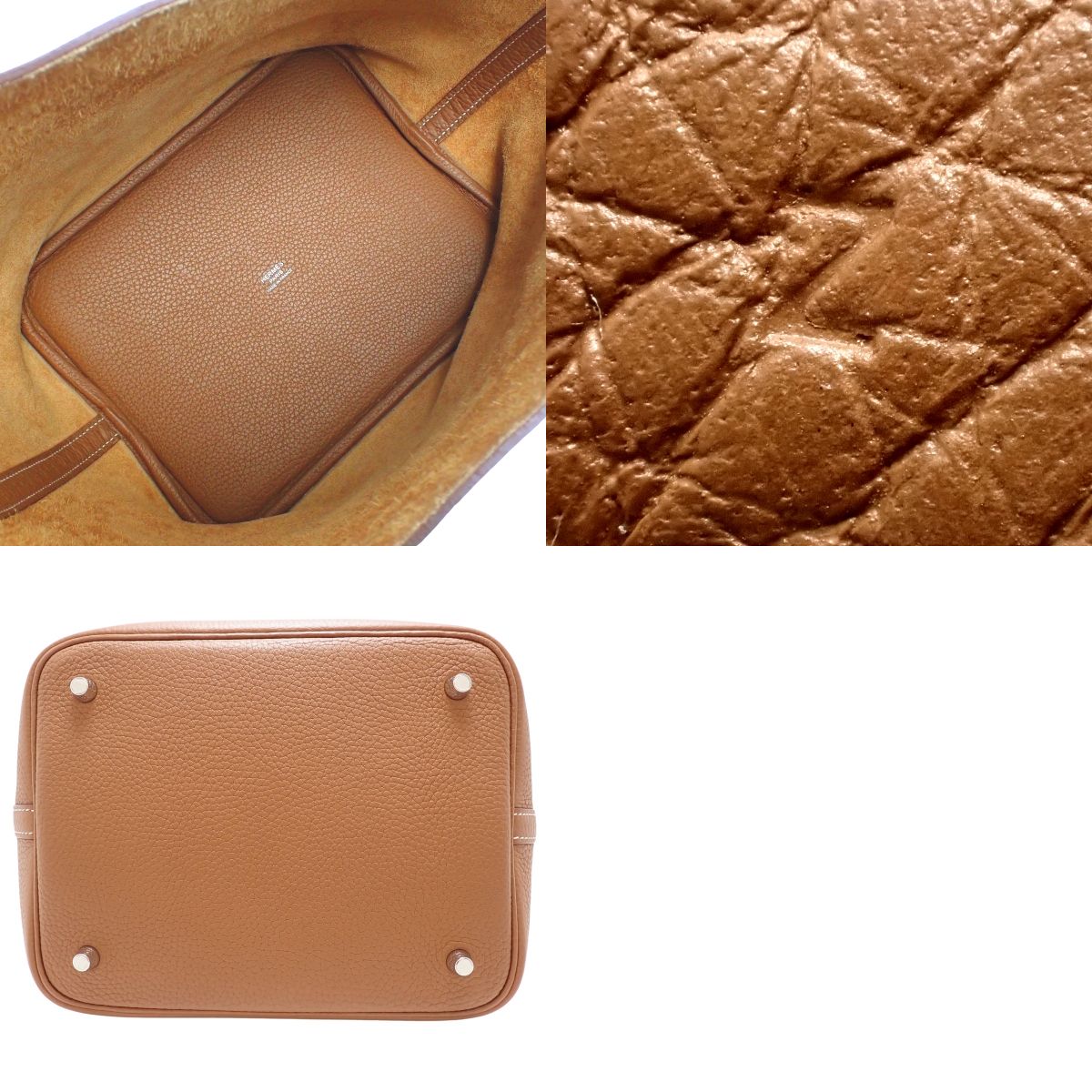 Picotin Lock Éclat MM,Taurillon Clemence皮革,Swift皮革,钯金配件,金色/雾蓝色,银色配件,Z刻印。