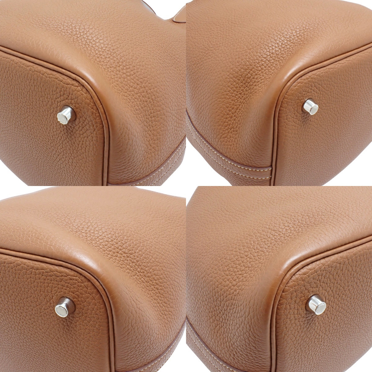 Picotin Lock Éclat MM,Taurillon Clemence皮革,Swift皮革,钯金配件,金色/雾蓝色,银色配件,Z刻印。