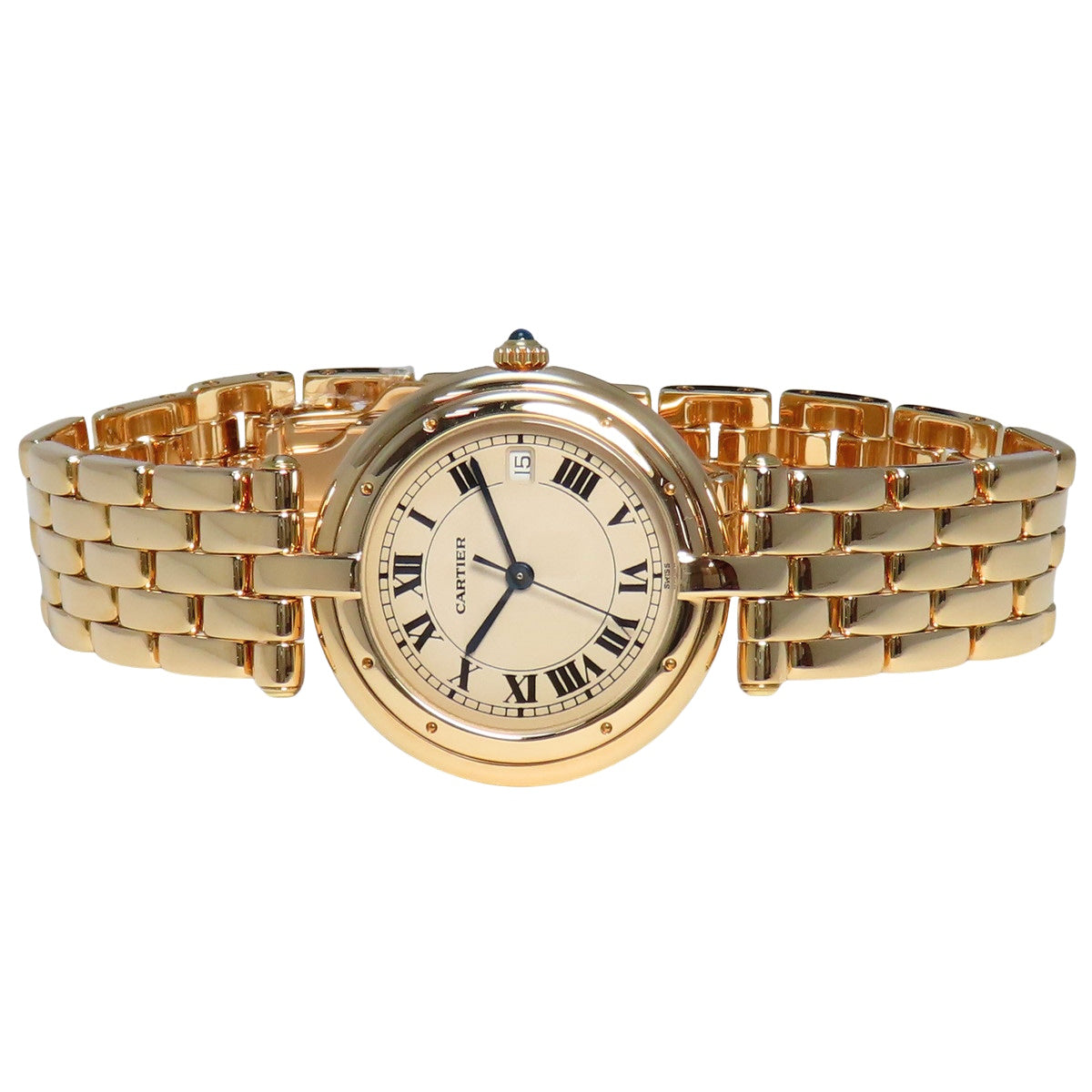 パンテール ヴァンドーム LM YG クオーツ ホワイト メンズ