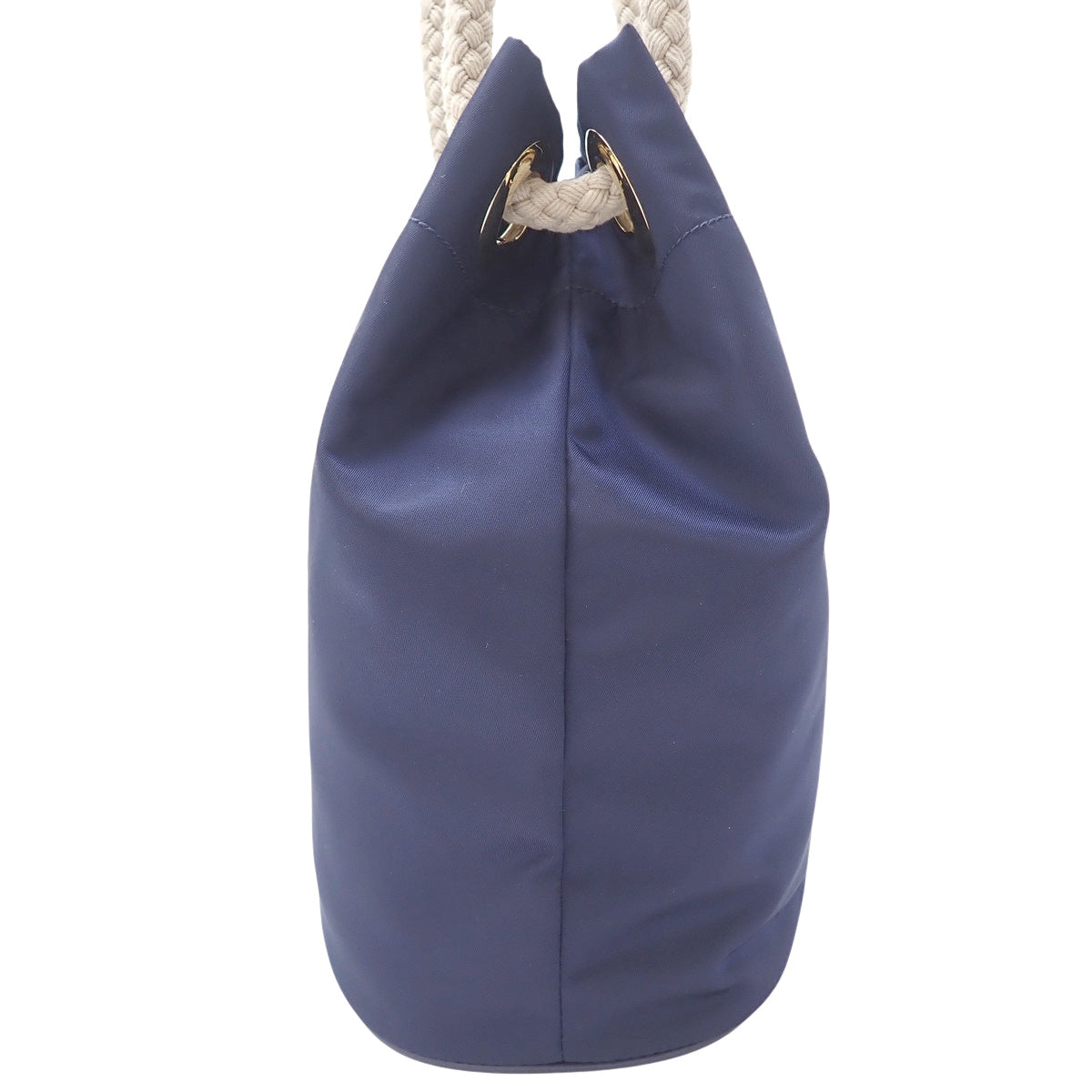 Marina Small Re-Nylon Bucket Bag, Navy Nylon, 1BE082