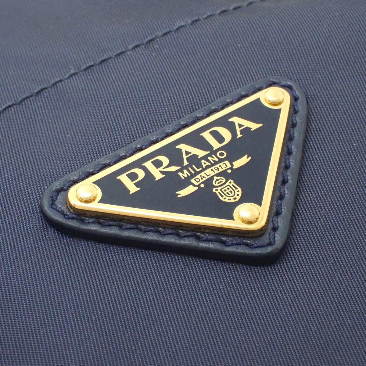 Marina Small Re-Nylon Bucket Bag, Navy Nylon, 1BE082