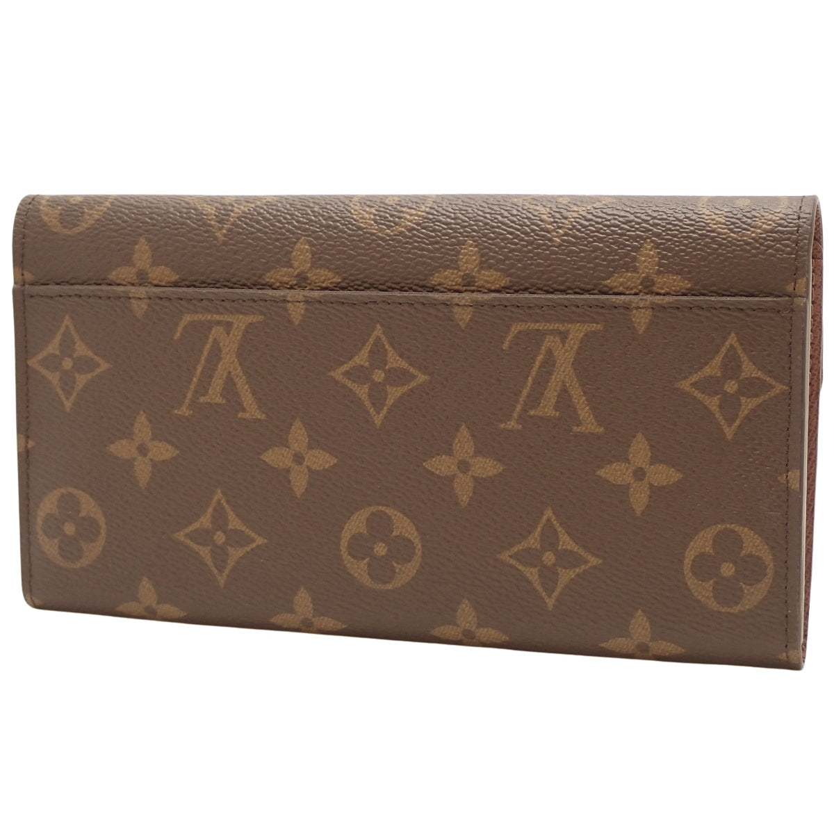 Monogram Pochette Sara Monogram Canvas Brown Bifold Wallet (or Monogram Pochette Sara Monogram Canvas Brown Double-Fold Wallet)