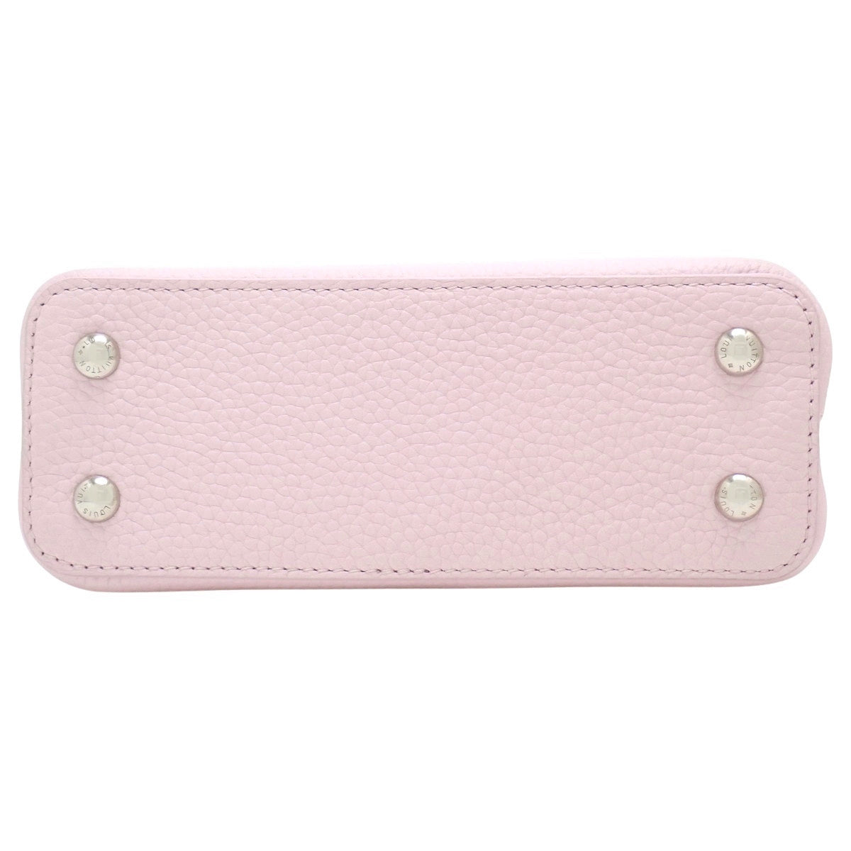Capucine Mini, Ostrich, Taurillon Leather, Marshmallow/Baby Pink, N87203