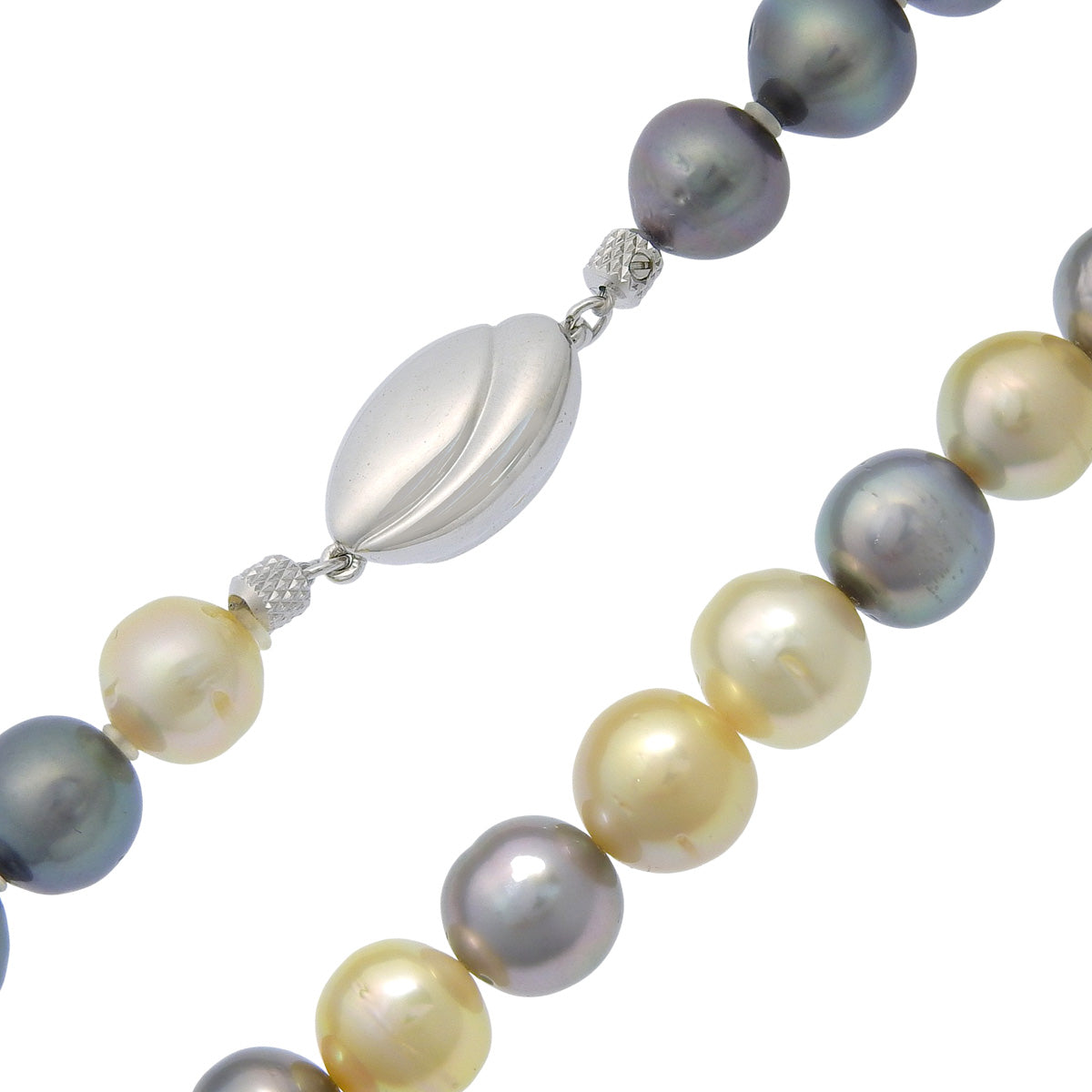 多色珍珠项链 银色 南海珍珠
