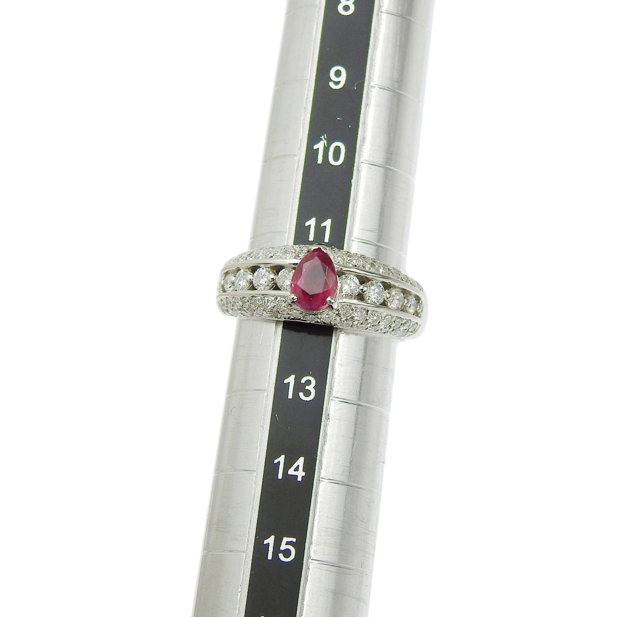 Ruby and Diamond Ring R0.85/D0.83 Platinum Pt900