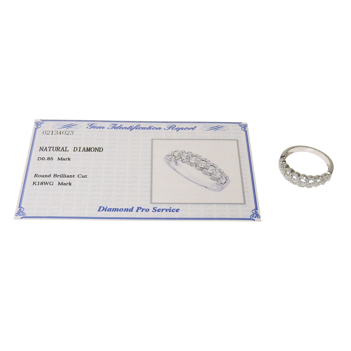 Diamond Ring D0.85 K18 White Gold WG