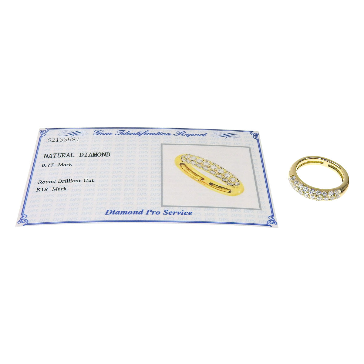 钻石戒指 D0.77 黄金 K18YG