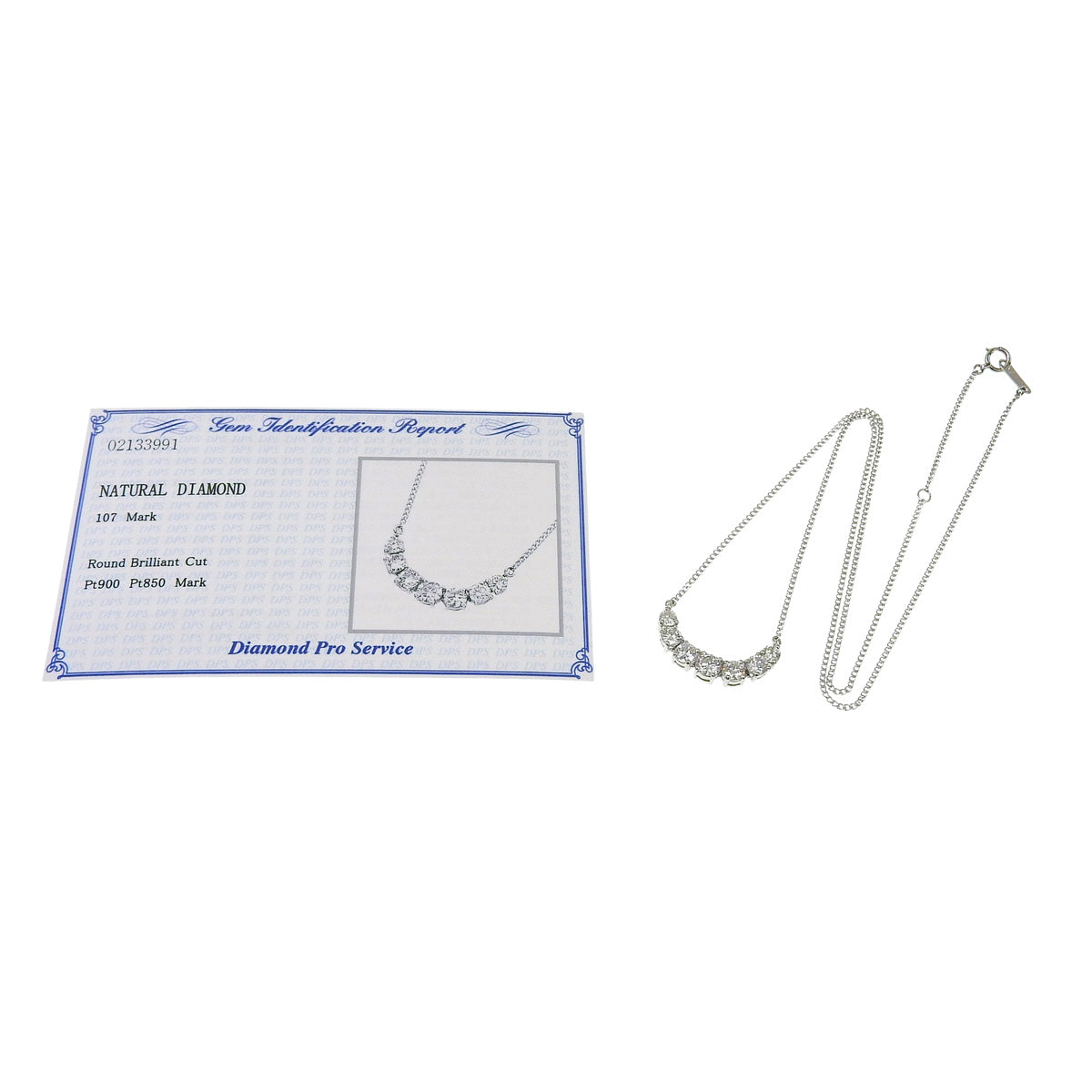 ダイヤモンド ネックレス D1.07 プラチナ Pt850 プラチナ Pt900