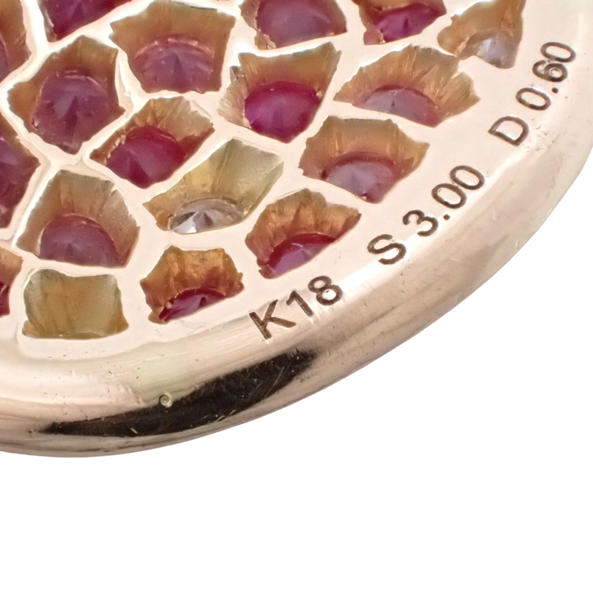 钻石粉色蓝宝石项链 S3.00/D0.60 K18 粉红金 PG