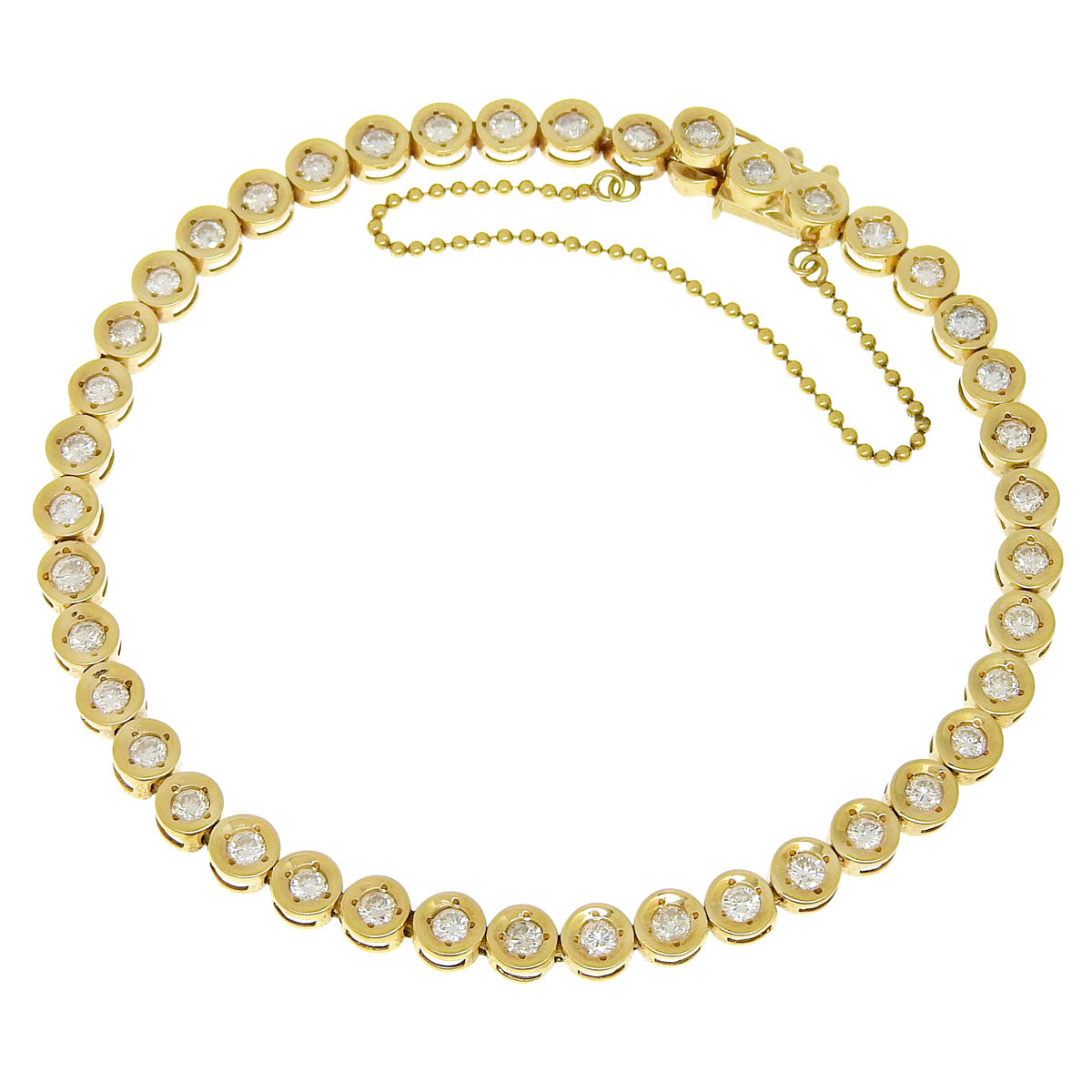 Tennis Diamond Bracelet D2.11 in 18K Yellow Gold