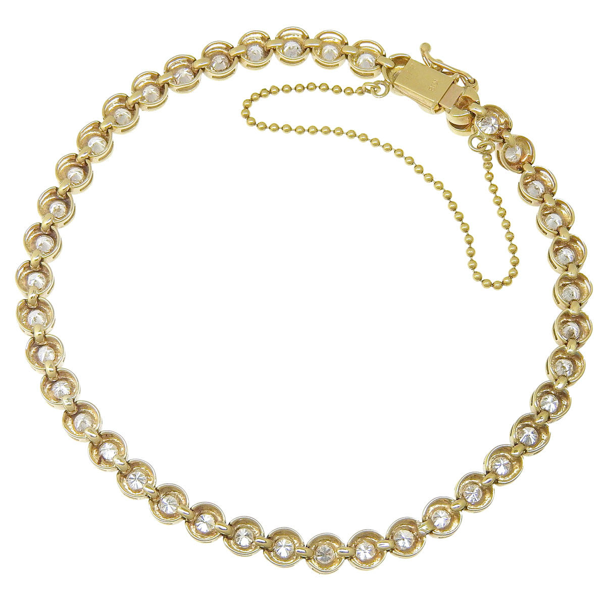 Tennis Diamond Bracelet D2.11 in 18K Yellow Gold