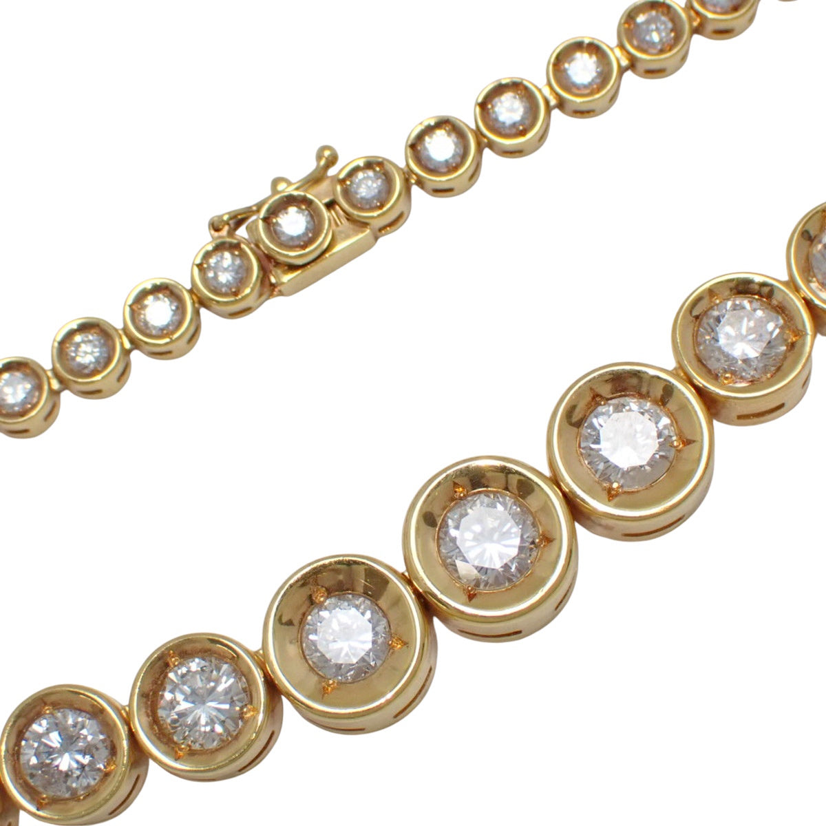 テニス ダイヤモンド ネックレス D10.06 イエローゴールド K18YG 36.3g