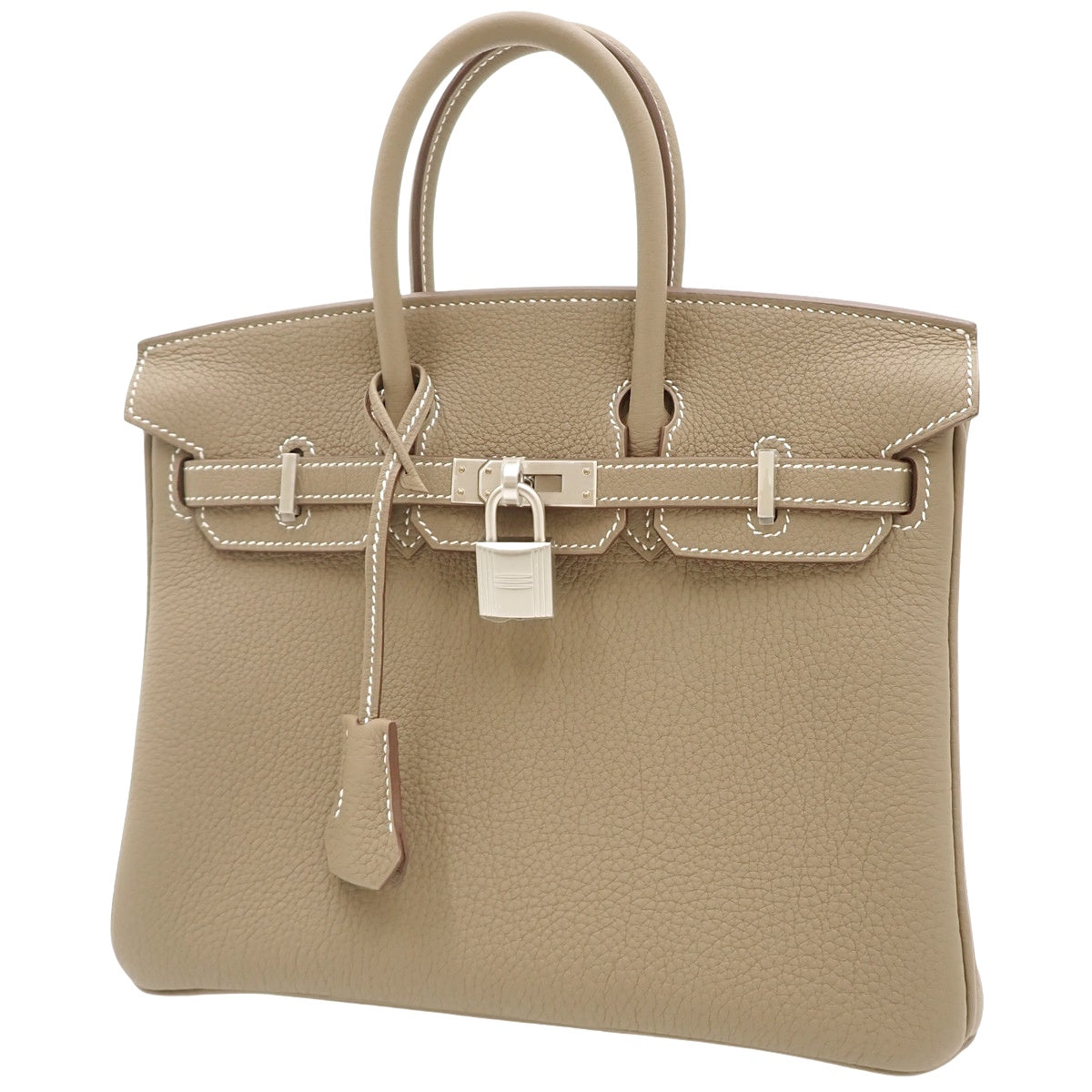 【全新】铂金包,25K金压印Togo钯金配件,灰褐色/灰褐色哑光银色配件