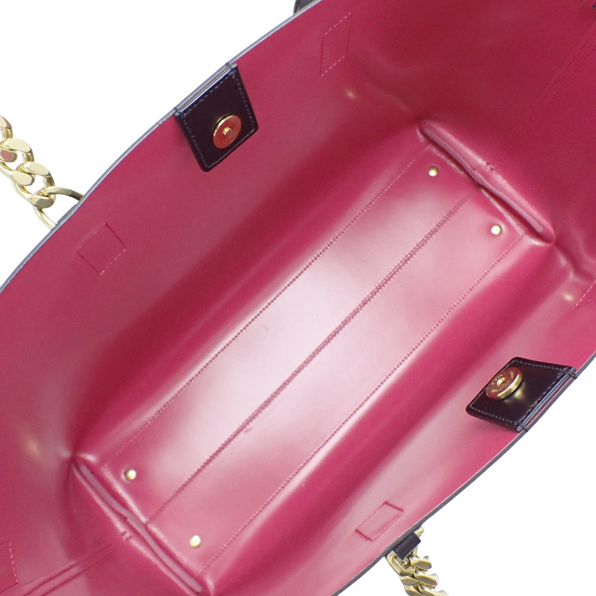 链条手提包 皮革 黑色 粉色