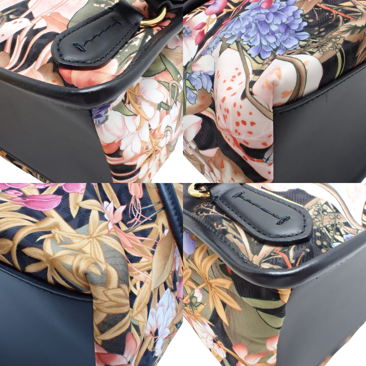 Gancini双肩包,尼龙材质,小牛皮,黑色,多色,21 H987