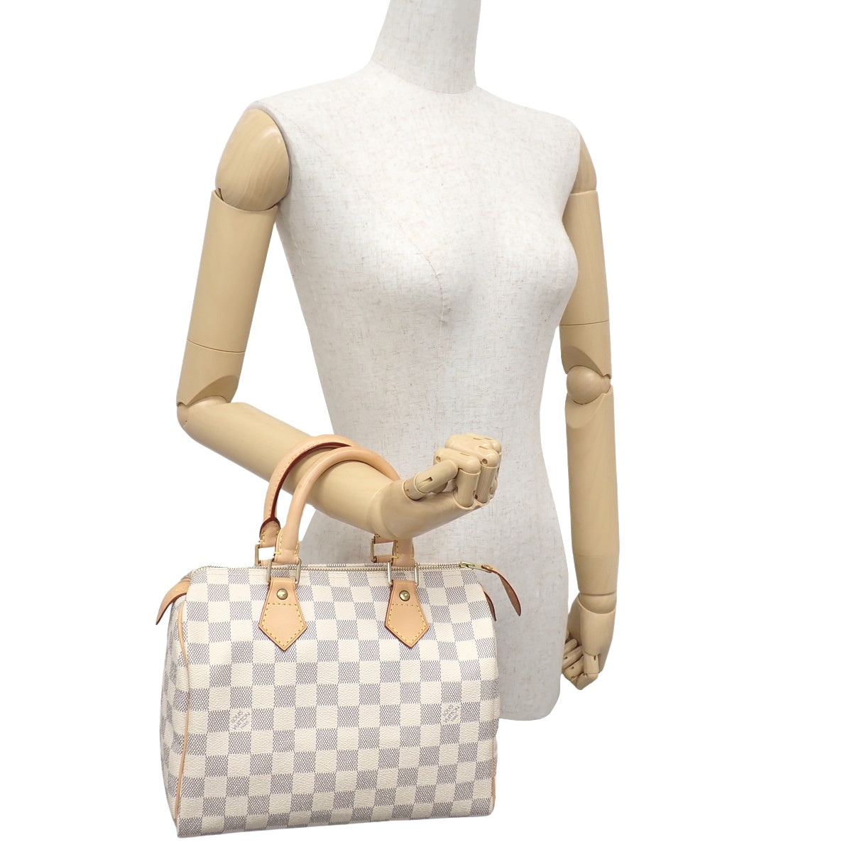 Damier Azur Speedy 25 象牙白 N41534