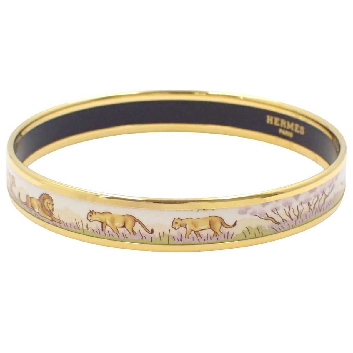 エマイユPM メタル(GP) ブレスレット アクセサリー ライオン 七宝焼き